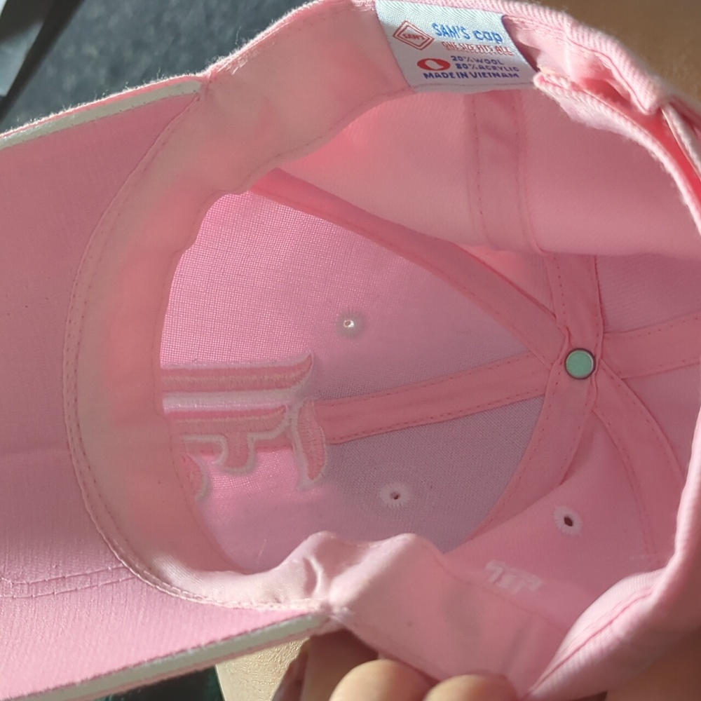 Sam's Adjustable Baseball Cap Old English J Pink OS - Picture 4 of 5